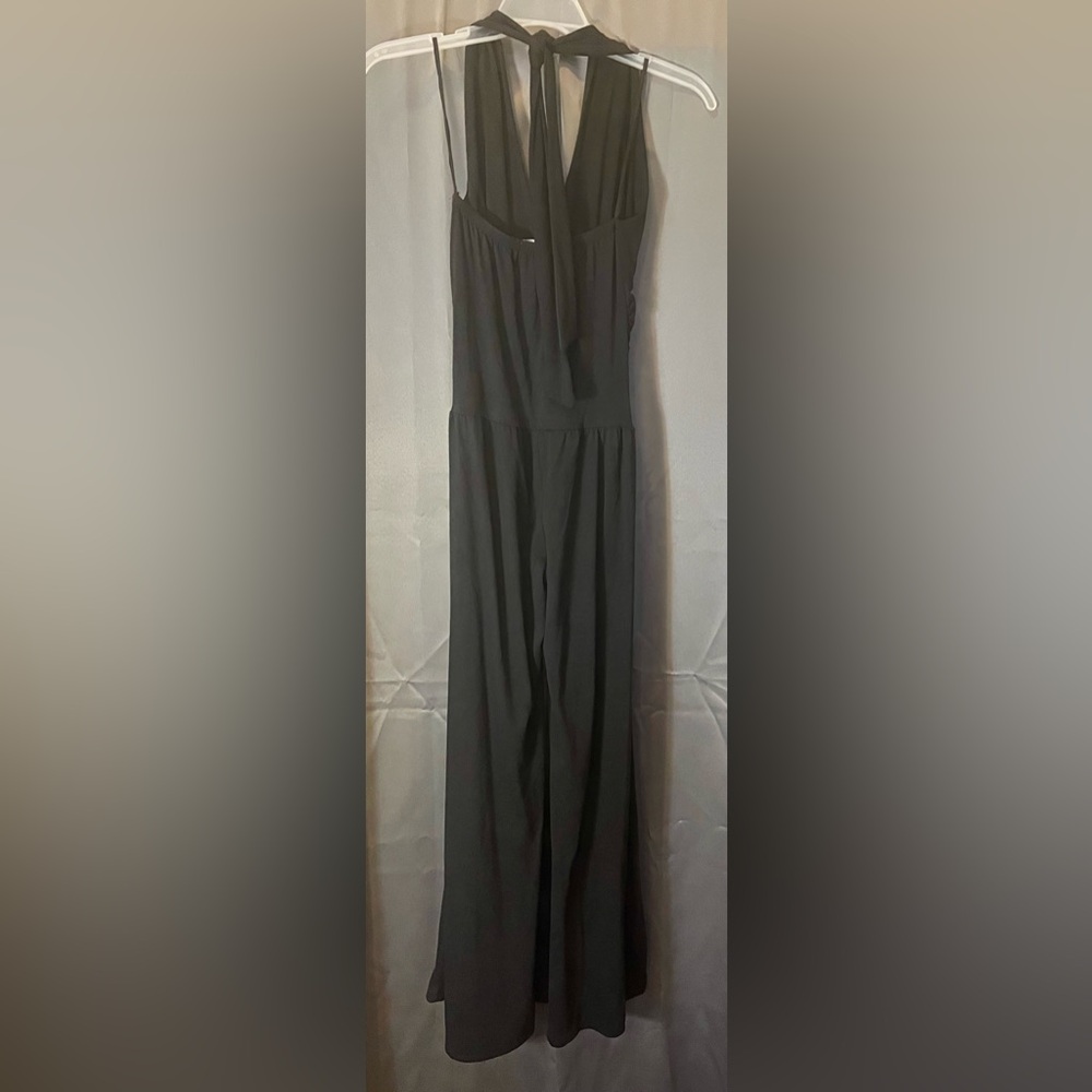 Love More woman’s Jumpsuit Halter One Piece Casual Wide Leg Sz:M black
